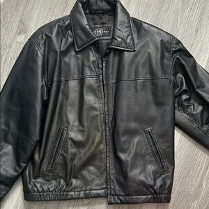 Vintage William Barry Men’s 100% Genuine Leather Bomber Jacket